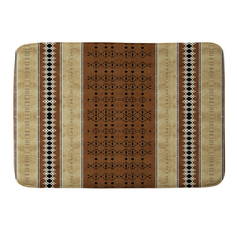 Sheila Wenzel-Ganny Tribal Brown Mud Cloth Memory Foam Bath Mat