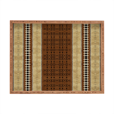 Sheila Wenzel-Ganny Tribal Brown Mud Cloth Rectangular Tray