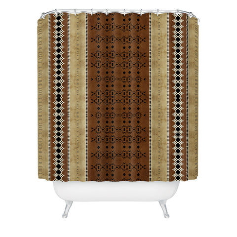 Sheila Wenzel-Ganny Tribal Brown Mud Cloth Shower Curtain