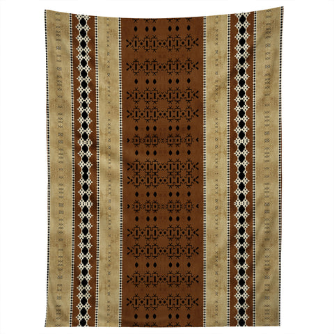 Sheila Wenzel-Ganny Tribal Brown Mud Cloth Tapestry