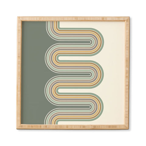 Sheila Wenzel-Ganny Trippy Sage Wave Abstract Framed Wall Art