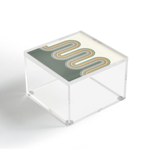 Sheila Wenzel-Ganny Trippy Sage Wave Abstract Acrylic Box