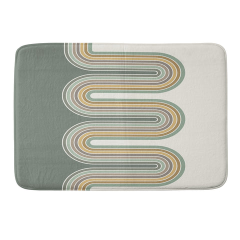 Sheila Wenzel-Ganny Trippy Sage Wave Abstract Memory Foam Bath Mat
