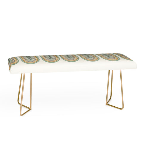 Sheila Wenzel-Ganny Trippy Sage Wave Abstract Bench