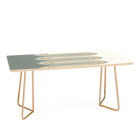 Sheila Wenzel-Ganny Trippy Sage Wave Abstract Coffee Table