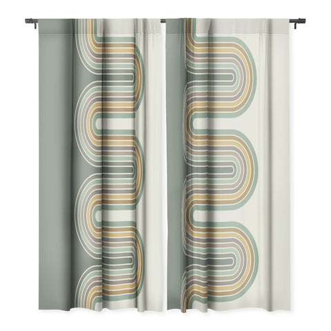 Sheila Wenzel-Ganny Trippy Sage Wave Abstract Blackout Non Repeat