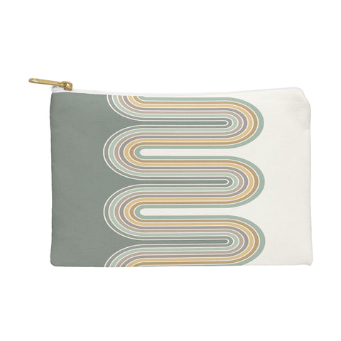 Sheila Wenzel-Ganny Trippy Sage Wave Abstract Pouch