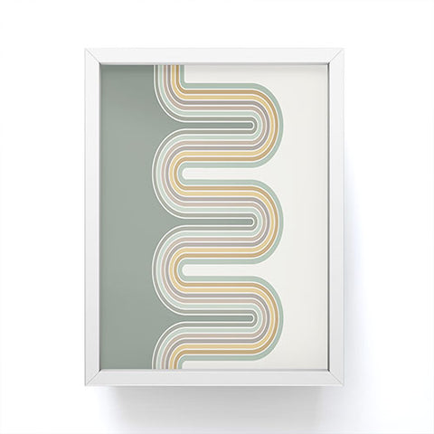 Sheila Wenzel-Ganny Trippy Sage Wave Abstract Framed Mini Art Print