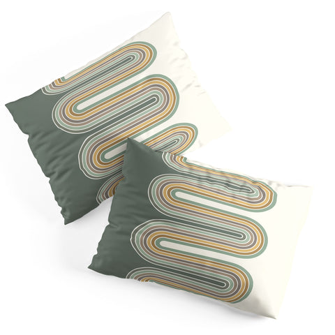 Sheila Wenzel-Ganny Trippy Sage Wave Abstract Pillow Shams