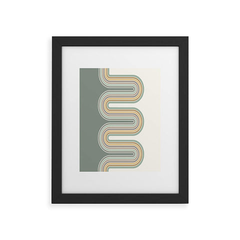 Sheila Wenzel-Ganny Trippy Sage Wave Abstract Framed Art Print