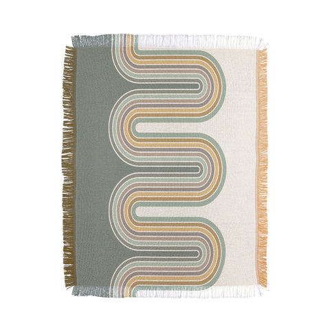 Sheila Wenzel-Ganny Trippy Sage Wave Abstract Throw Blanket