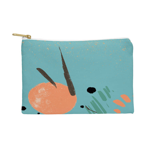 Sheila Wenzel-Ganny Turquoise Citrus Abstract Pouch