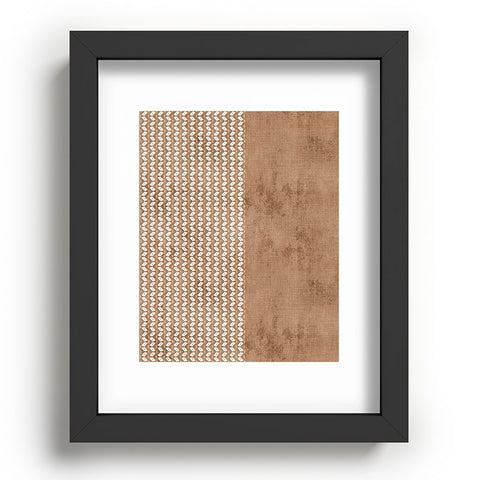 Sheila Wenzel-Ganny Two Toned Tan Texture Recessed Framing Rectangle