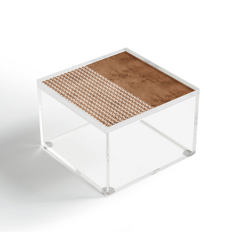 Sheila Wenzel-Ganny Two Toned Tan Texture Acrylic Box