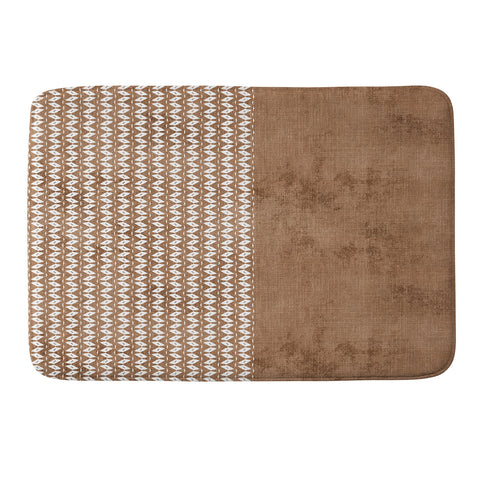 Sheila Wenzel-Ganny Two Toned Tan Texture Memory Foam Bath Mat