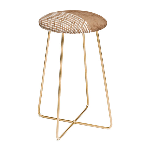 Sheila Wenzel-Ganny Two Toned Tan Texture Counter Stool
