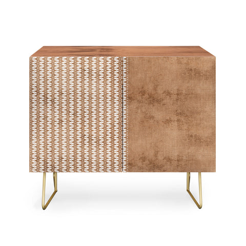 Sheila Wenzel-Ganny Two Toned Tan Texture Credenza