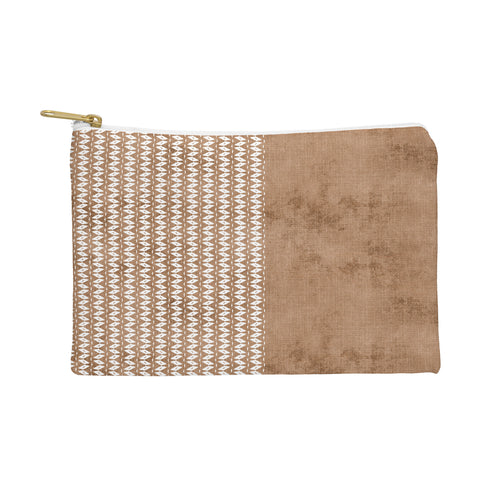 Sheila Wenzel-Ganny Two Toned Tan Texture Pouch