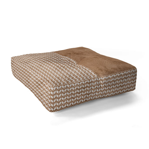 Sheila Wenzel-Ganny Two Toned Tan Texture Floor Pillow Square
