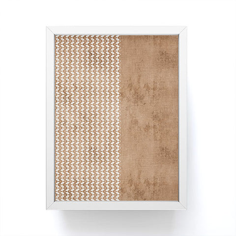 Sheila Wenzel-Ganny Two Toned Tan Texture Framed Mini Art Print