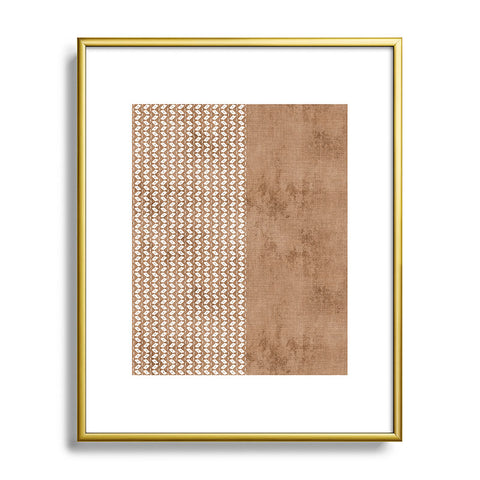 Sheila Wenzel-Ganny Two Toned Tan Texture Metal Framed Art Print