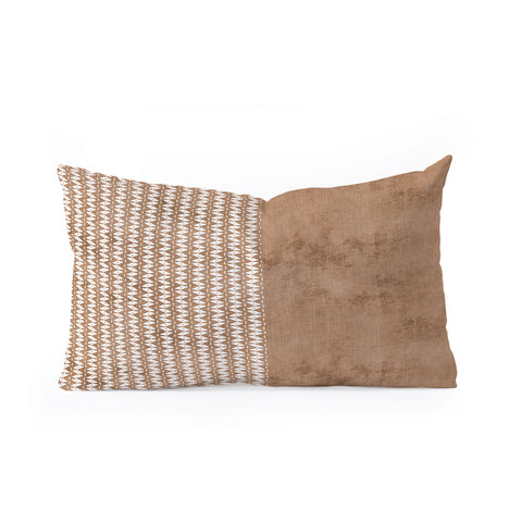 Sheila Wenzel-Ganny Two Toned Tan Texture Oblong Throw Pillow
