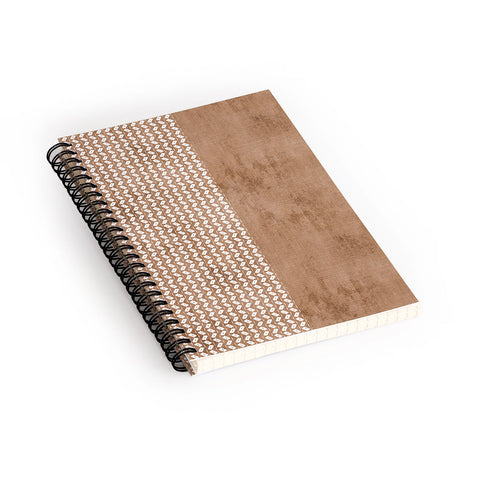 Sheila Wenzel-Ganny Two Toned Tan Texture Spiral Notebook
