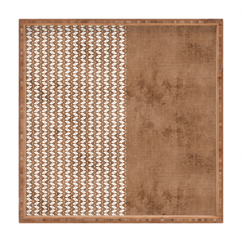 Sheila Wenzel-Ganny Two Toned Tan Texture Square Tray
