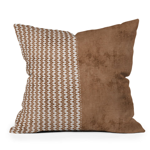 Sheila Wenzel-Ganny Two Toned Tan Texture Throw Pillow
