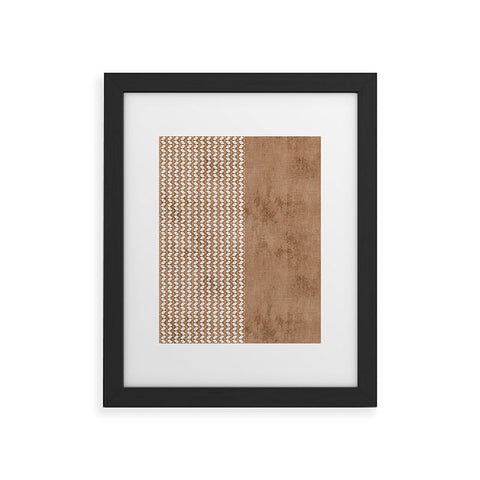 Sheila Wenzel-Ganny Two Toned Tan Texture Framed Art Print