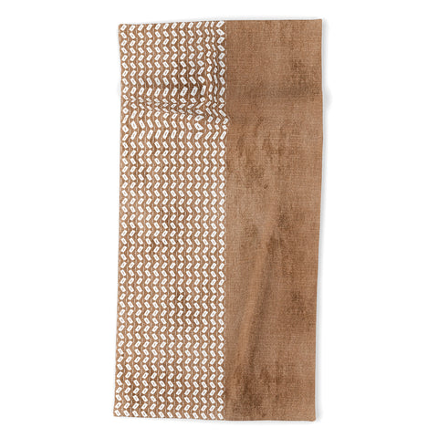Sheila Wenzel-Ganny Two Toned Tan Texture Beach Towel