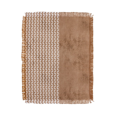 Sheila Wenzel-Ganny Two Toned Tan Texture Throw Blanket
