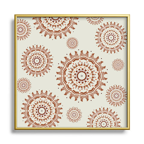 Sheila Wenzel-Ganny Western Style Geo Metal Square Framed Art Print