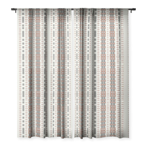 Sheila Wenzel-Ganny Western Tribal Geo Sheer Window Curtain