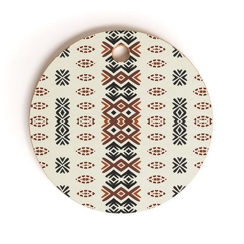 Sheila Wenzel-Ganny Western Tribal Geo Cutting Board Round
