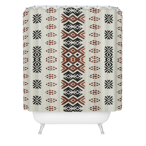 Sheila Wenzel-Ganny Western Tribal Geo Shower Curtain