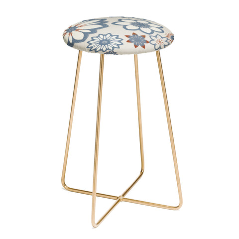 Sheila Wenzel-Ganny Whimsical Floral Counter Stool