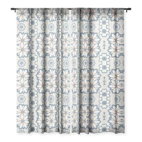 Sheila Wenzel-Ganny Whimsical Floral Sheer Window Curtain