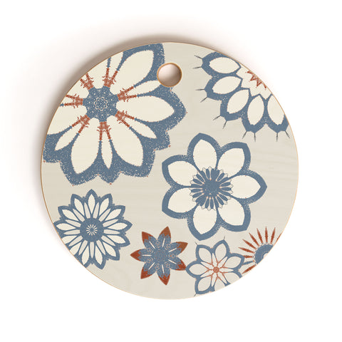 Sheila Wenzel-Ganny Whimsical Floral Cutting Board Round