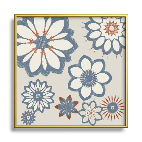 Sheila Wenzel-Ganny Whimsical Floral Metal Square Framed Art Print