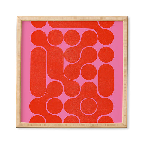 Showmemars Abstract midcentury shapes no 6 Framed Wall Art