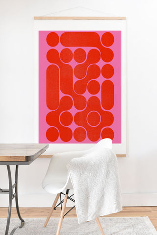 Showmemars Abstract midcentury shapes no 6 Art Print And Hanger