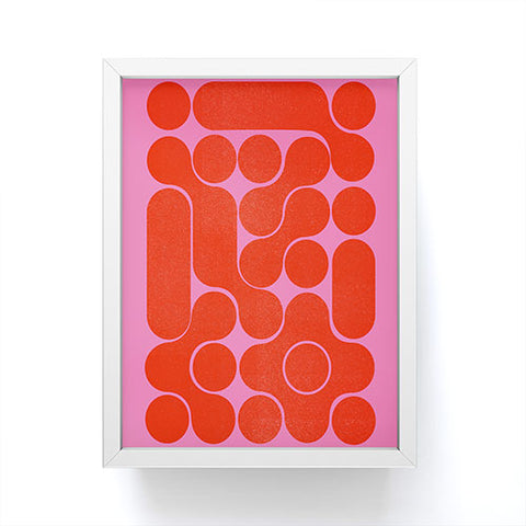 Showmemars Abstract midcentury shapes no 6 Framed Mini Art Print