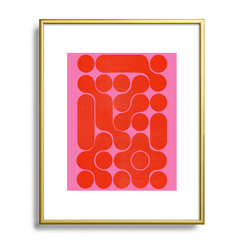 Showmemars Abstract midcentury shapes no 6 Metal Framed Art Print