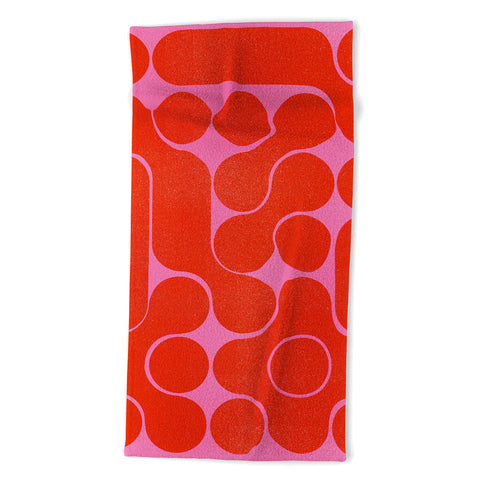 Showmemars Abstract midcentury shapes no 6 Beach Towel