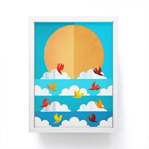 Showmemars Birds Flying High In The Sky Framed Mini Art Print