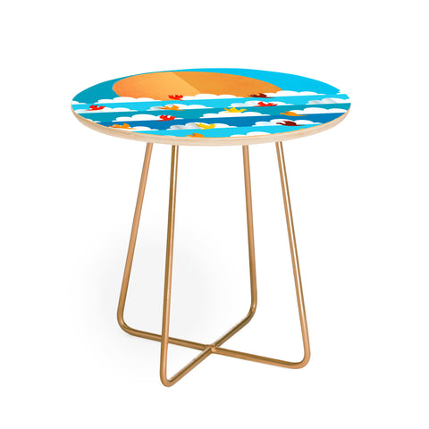 Showmemars Birds Flying High In The Sky Round Side Table