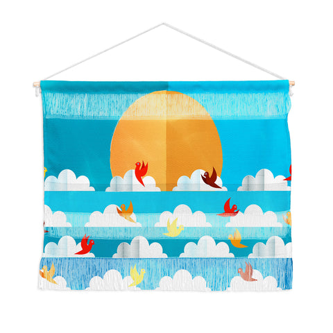 Showmemars Birds Flying High In The Sky Wall Hanging Landscape