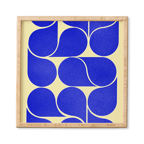 Showmemars Blue midcentury shapes no8 Framed Wall Art