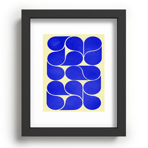 Showmemars Blue midcentury shapes no8 Recessed Framing Rectangle